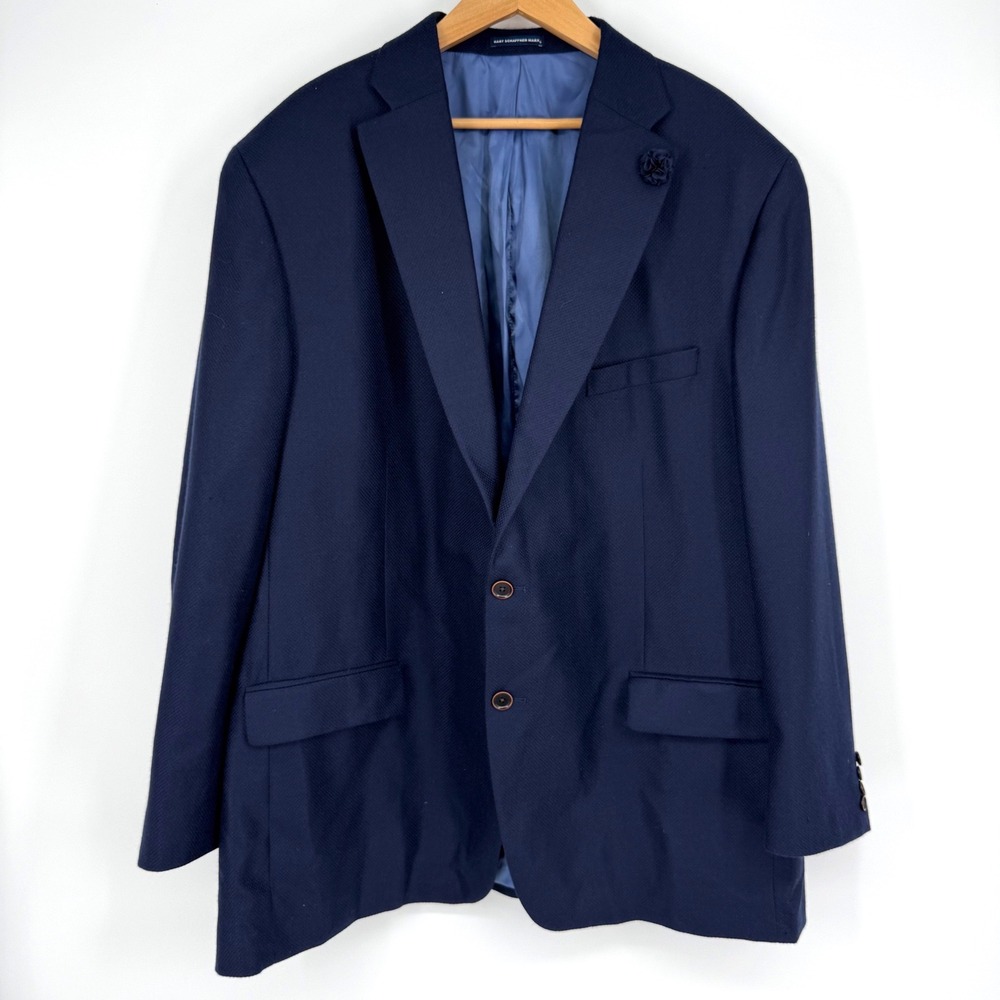 Hart Schaffner Marx 100% Cashmere Loro Piana 50R* Sport Coat Blue Blazer Luxury